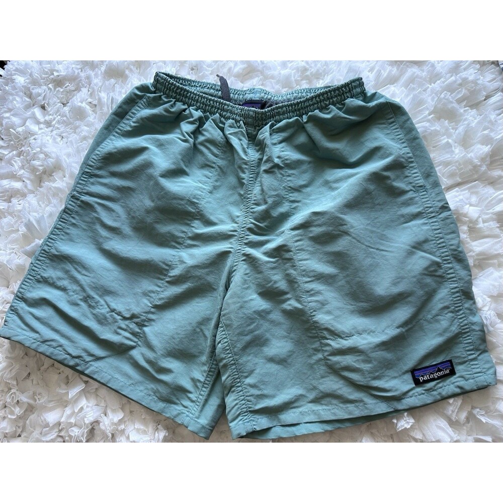 Patagonia Men's Baggies 5" Nylon Shorts Sz S Lined Board Shorts Swim Teal